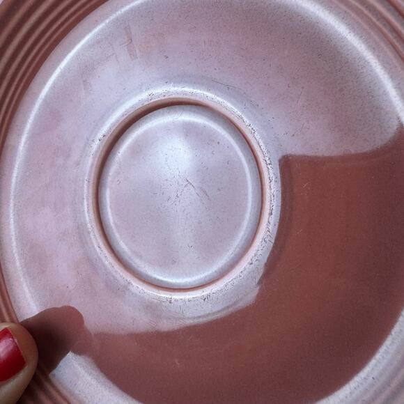 Fiesta FiestaWare Set of 4 Vintage Original Rose Pink 6 Inch Saucer Plates - Picture 2 of 5